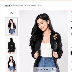 Fashion nova black jeans coat